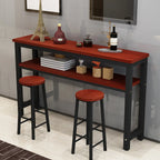 Modern Reddish Engineered Wood Bar Tables