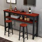 Modern Reddish Engineered Wood Bar Tables