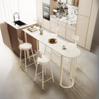 Free Form Sintered Stone White Bar Table