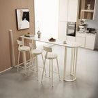 Free Form Sintered Stone White Bar Table