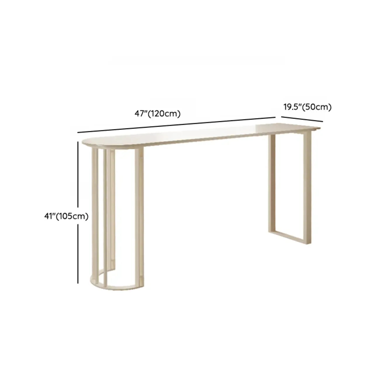 Free Form Sintered Stone White Bar Table