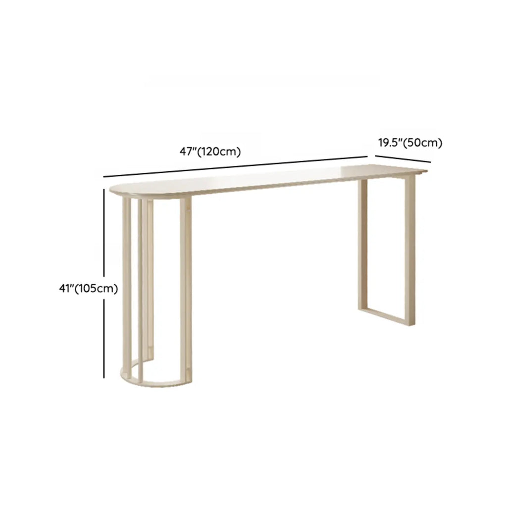 Free Form Sintered Stone White Bar Table