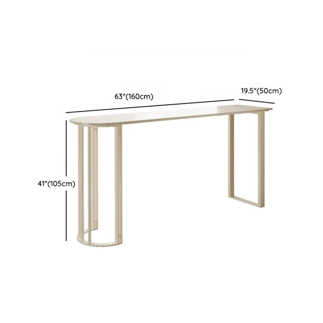 Free Form Sintered Stone White Bar Table