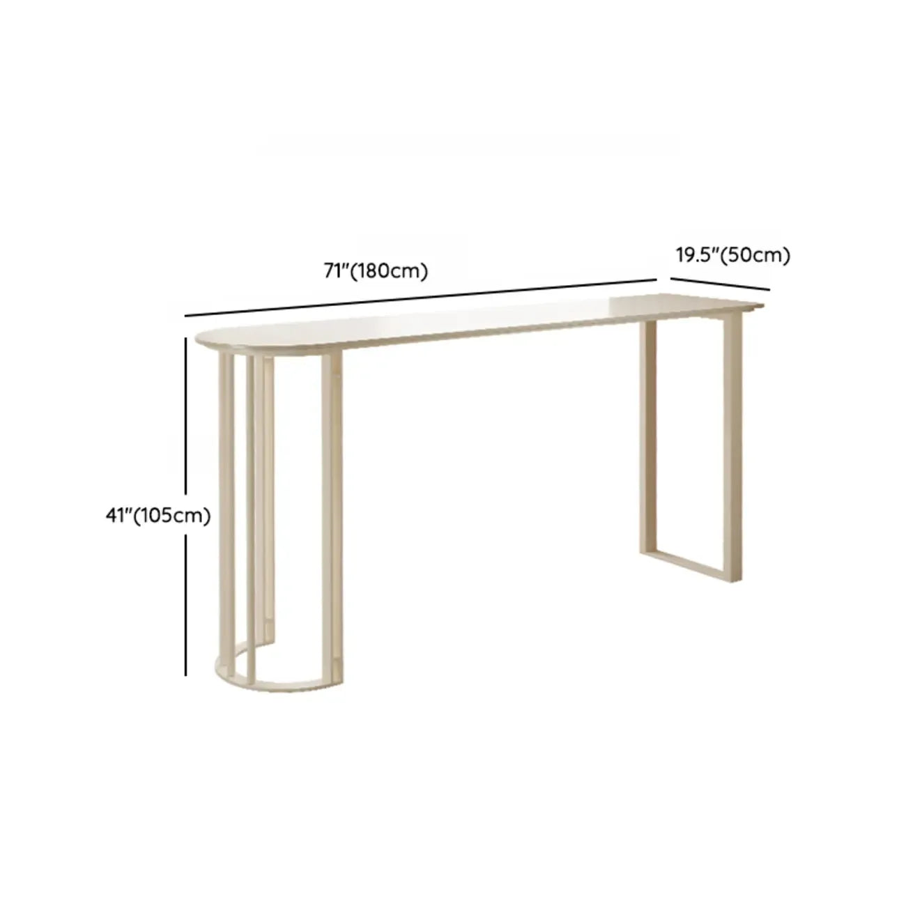 Free Form Sintered Stone White Bar Table