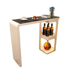 Coal Slate White Metal Bistro Table with Storage