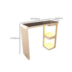 Coal Slate White Metal Bistro Table with Storage