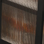 Sleek White Slate Storage Bar Tables with Stemware Holders