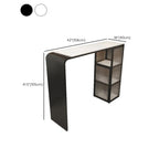 Sleek White Slate Storage Bar Tables with Stemware Holders