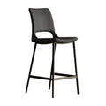 Saddle Faux Leather Counter Bar Stool High Back