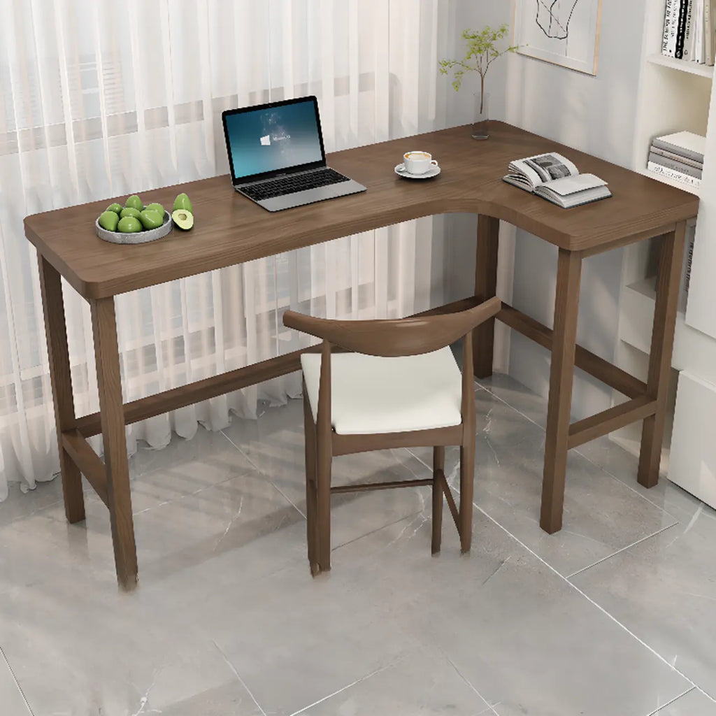 Free Form Brown Wooden Footrest Bar Tables