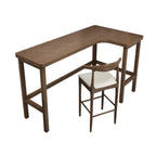Free Form Brown Wooden Footrest Bar Tables