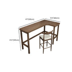 Free Form Brown Wooden Footrest Bar Tables