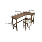 Free Form Brown Wooden Footrest Bar Tables