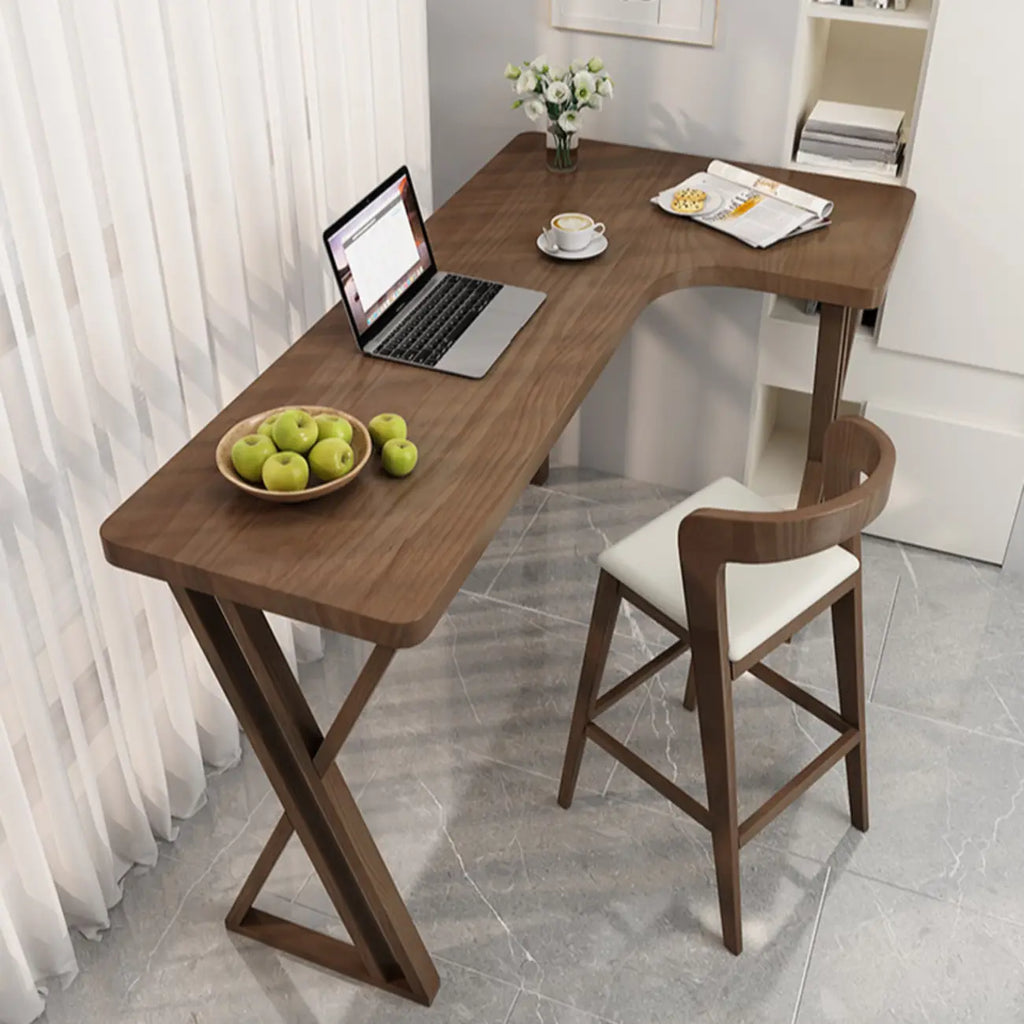 Smooth Brown Wooden Free Foam Bar Tables