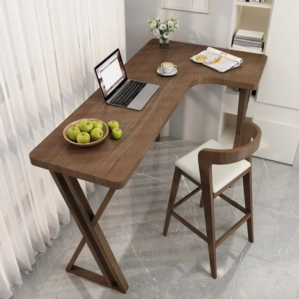 Smooth Brown Wooden Free Foam Bar Tables
