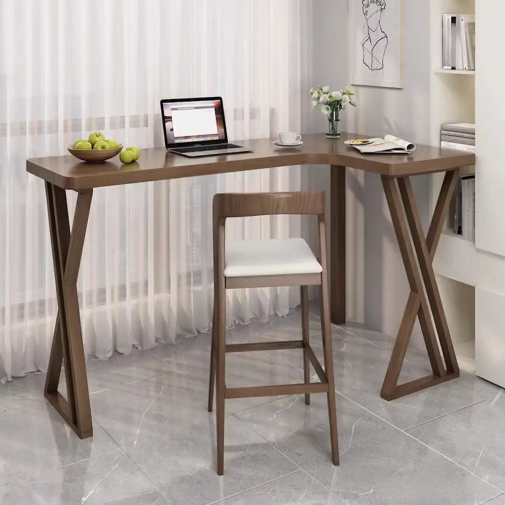 Smooth Brown Wooden Free Foam Bar Tables