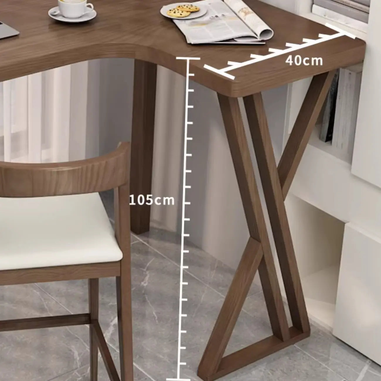 Smooth Brown Wooden Free Foam Bar Tables