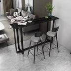 Scandinavian Slate Metal Rectangular Bar Tables