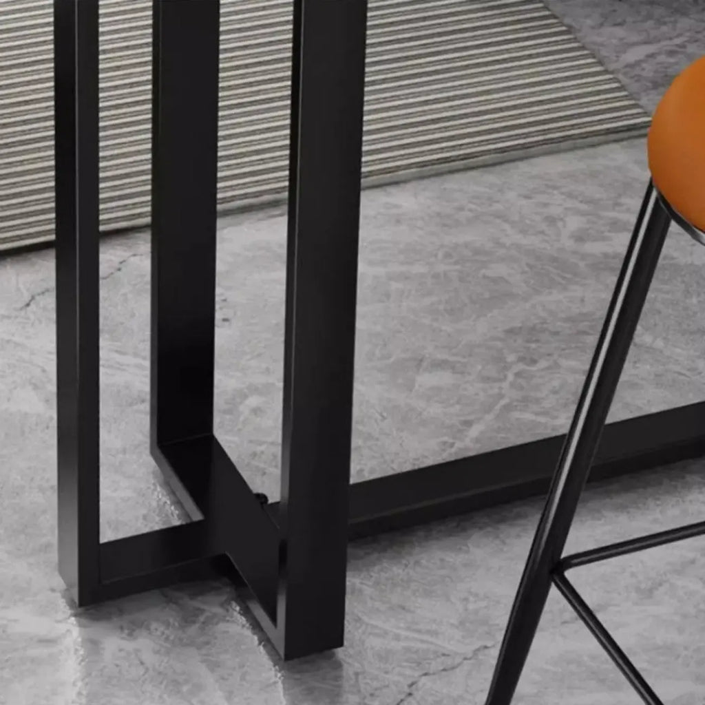 Scandinavian Slate Metal Rectangular Bar Tables