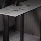 Scandinavian Slate Metal Rectangular Bar Tables