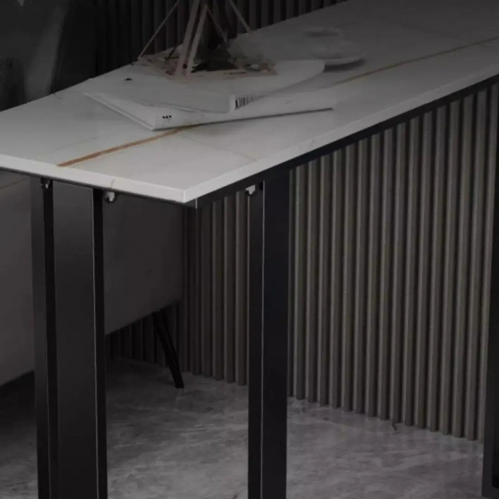 Scandinavian Slate Metal Rectangular Bar Tables