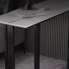 Scandinavian Slate Metal Rectangular Bar Tables