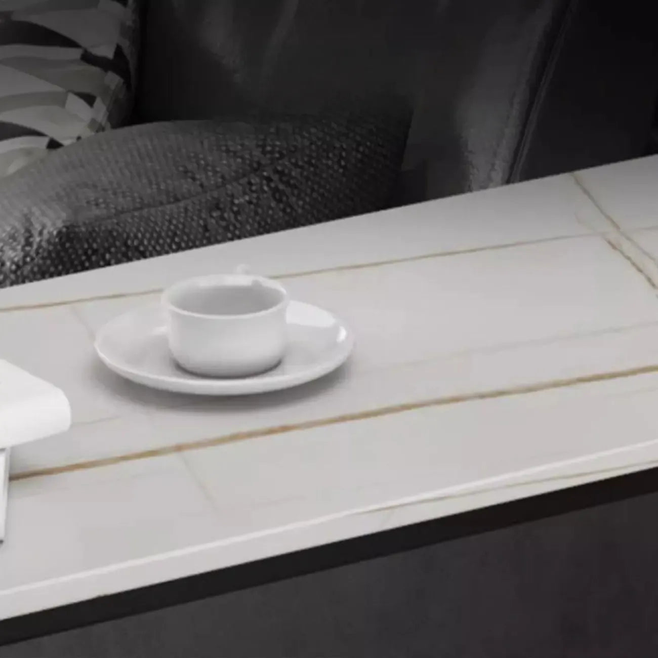 Scandinavian Slate Metal Rectangular Bar Tables