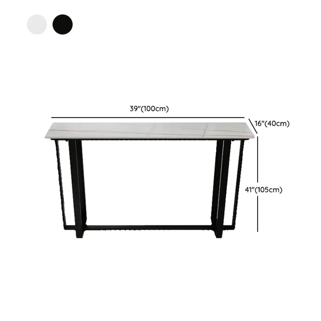 Scandinavian Slate Metal Rectangular Bar Tables
