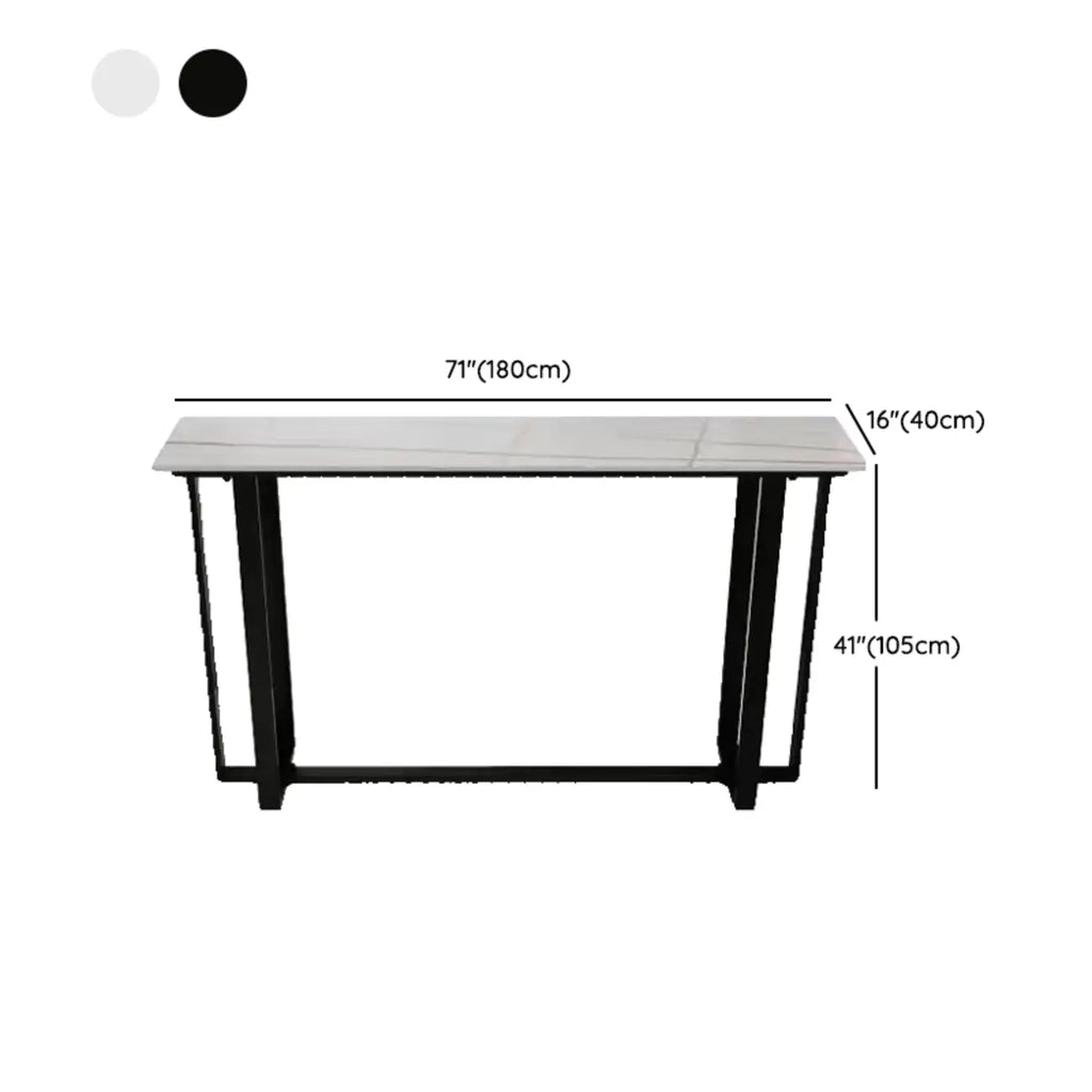 Scandinavian Slate Metal Rectangular Bar Tables