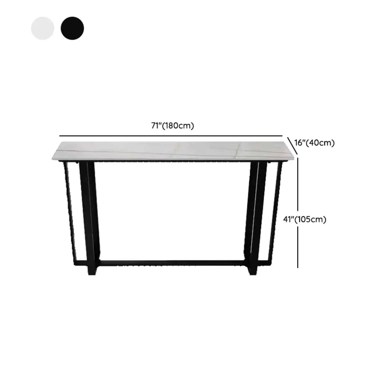 Scandinavian Slate Metal Rectangular Bar Tables