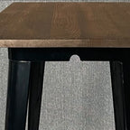 Industrial Brown Wood Black Metal Bar Tables