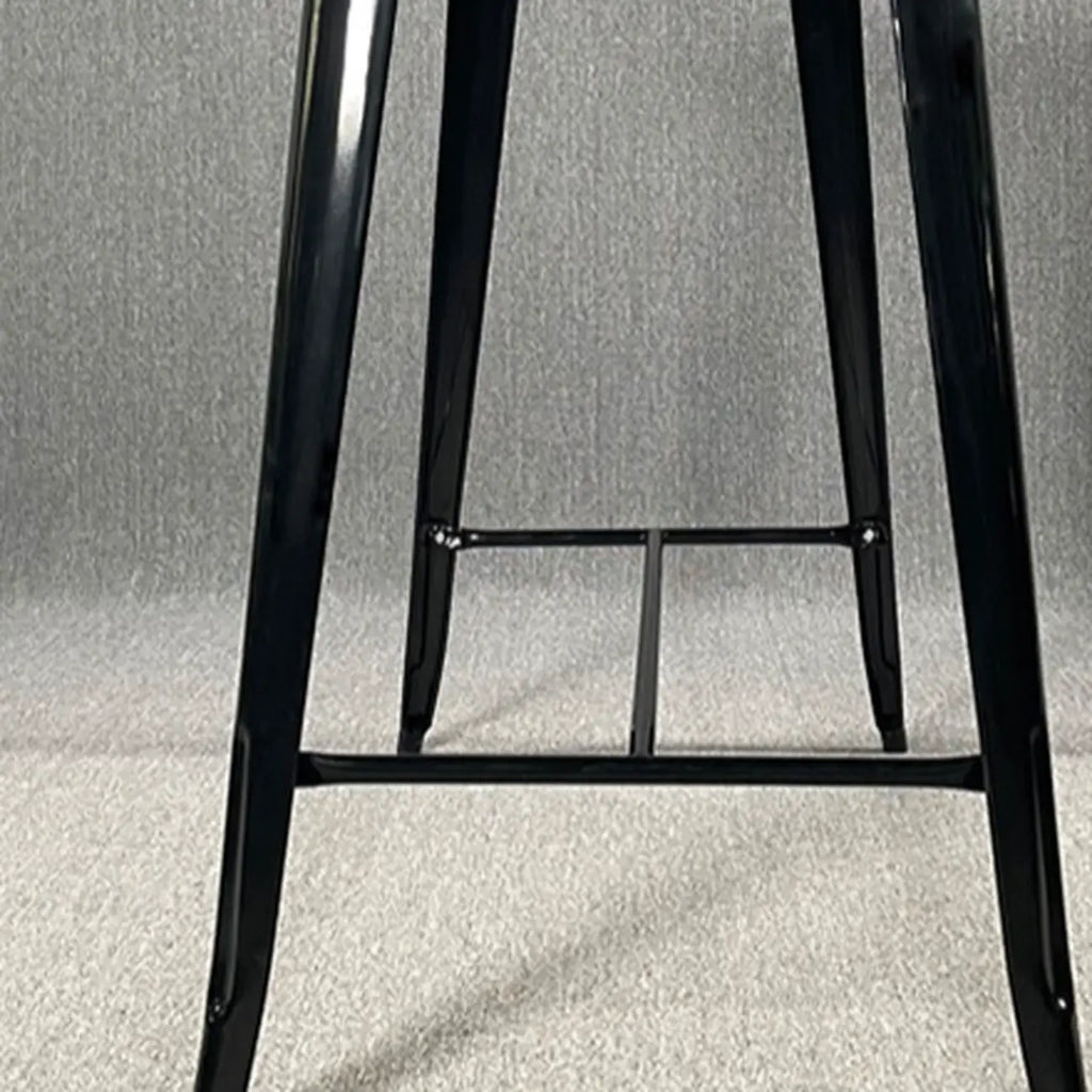 Industrial Brown Wood Black Metal Bar Tables