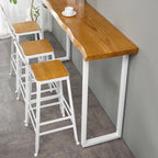 Scandinavian Hardwood Pub Table with Sled Base