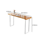 Scandinavian Hardwood Pub Table with Sled Base