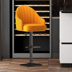 Modern Leather Swivel Adjustable Height Bar Stools