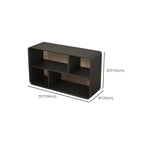Narrow Rectangle Wooden Open Storage Black Display Shelf