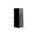 Modern Black Pine Wooden Square Stump End Table