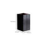 Modern Black Pine Wooden Square Stump End Table