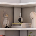 L-Shaped 6-Tier Wood Corner Display Bookcase