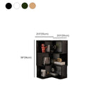 L-Shaped 6-Tier Wood Corner Display Bookcase