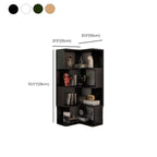 L-Shaped 6-Tier Wood Corner Display Bookcase