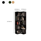 L-Shaped 6-Tier Wood Corner Display Bookcase