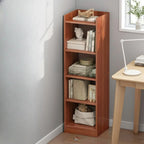Scandinavian Oak Rectangle 5-Shelf Wood Bookcase