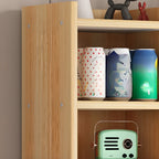 Scandinavian Oak Rectangle 5-Shelf Wood Bookcase