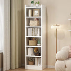 Scandinavian Oak Rectangle 5-Shelf Wood Bookcase