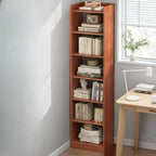 Scandinavian Oak Rectangle 5-Shelf Wood Bookcase