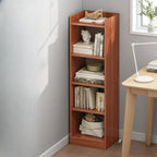 Scandinavian Oak Rectangle 5-Shelf Wood Bookcase