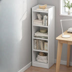 Scandinavian Oak Rectangle 5-Shelf Wood Bookcase