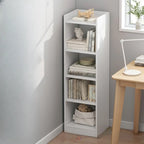 Scandinavian Oak Rectangle 5-Shelf Wood Bookcase