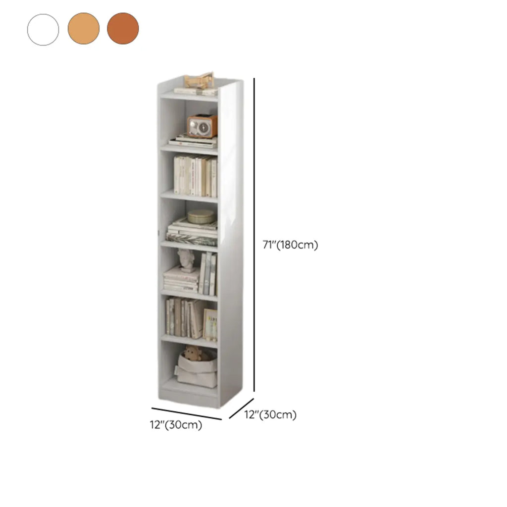 Scandinavian Oak Rectangle 5-Shelf Wood Bookcase